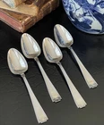 Rare Set Four Gorham Etruscan Sterling Silver Teaspoons American 5.75” c1913