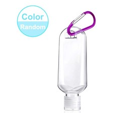 5x Hand Sanitiser Gel Bottle with Clips 50ml Leakproof Travel Bottles for Toilet