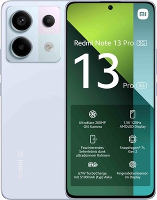 Xiaomi Redmi Note 13 Pro 5G 8GB RAM 256GB Dual-SIM purple - Zustand akzeptabel