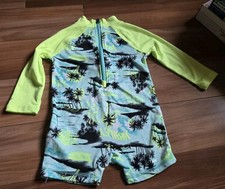 Baby Boys Nike Hurley 12M Zip Up Swimsuit Rash guard Suit Upf 50 Rashguard