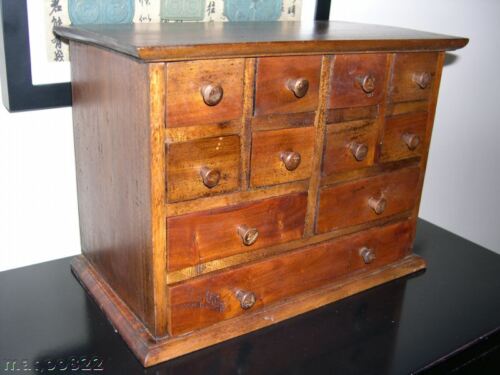 11 Draw Apothecary Spice Chest Utility Cabinet Jewelry Chest Storage Organizer - Picture 1 of 4