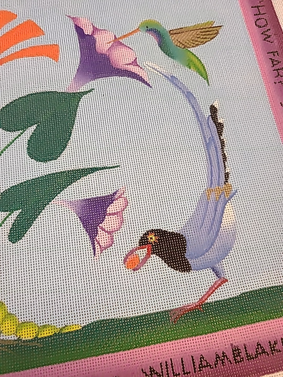 Needlepoint canvas Enchanted Garden CHANDAIL Zecca 2014 Canvas, Guide