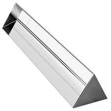 Optical Glass Triangular Prism for Teaching Light Spectrum or Photography 