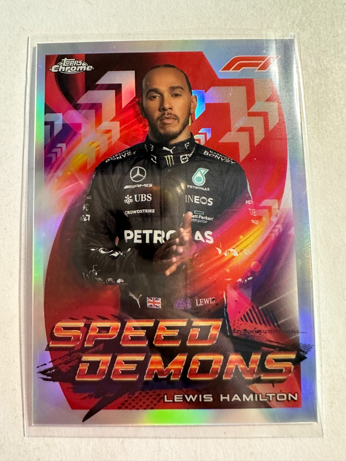 K87,306 - 2022 Topps Chrome Formula 1 Speed Demons #SDLH Lewis Hamilton