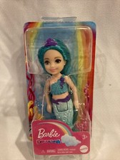 B31 Barbie Dreamtopia: Chelsea Mermaid Doll with Teal Hair and Tail Mattel New