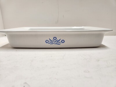 Vtg Corning Ware Blue Cornflower Roast Lasagna Pan QT Casserole 