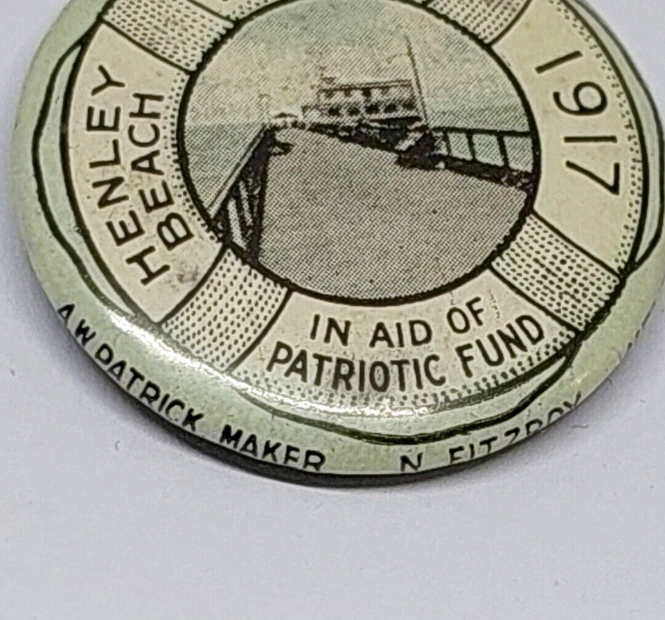 VINTAGE SOUVENIR HENLEY BEACH REGATTA 1917 LIFE SAVING PIN / BADGE eBay