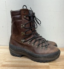 Chippewa Boots Mens 11.5 EEE Wide Brown Leather Lace Up Vibram Hiking 28510