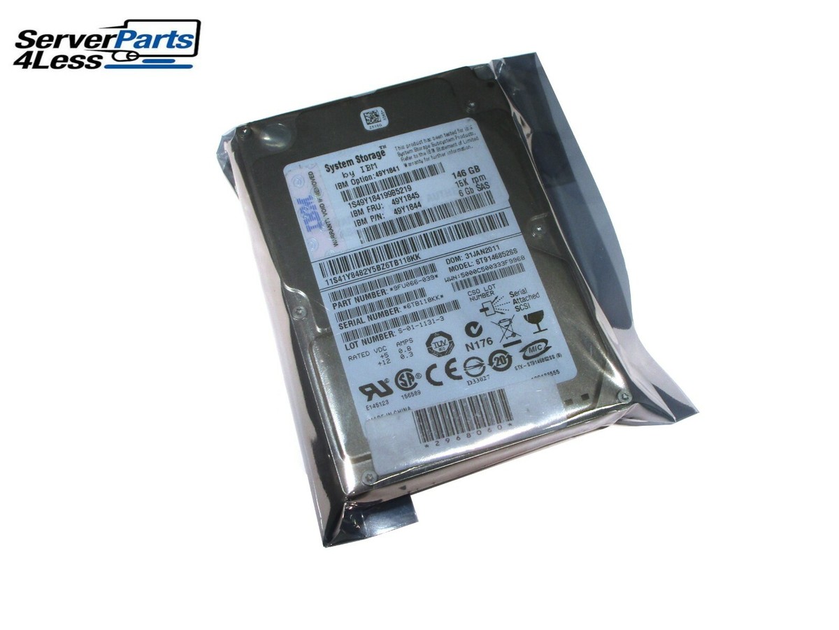 IBM 49Y1845 146GB SAS 15K HDD 2.5 SFF(中古品) IBM 146gb 6g 15k 2.5