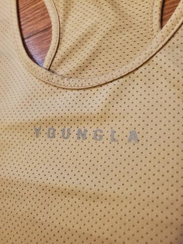 YoungLA Tank Men's Size Small Beige Performance Line Hydrocool Racerback NWT - Picture 3 of 9