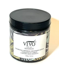 Vivo Per Lei Botanical Charcoal Mineral Mud Body Scrub 19.4 oz / 550g New