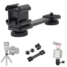 1/4" Screw 3 Cold Shoes Extension Mount Bracket Bar for DSLR Camera Tripod GoPro
