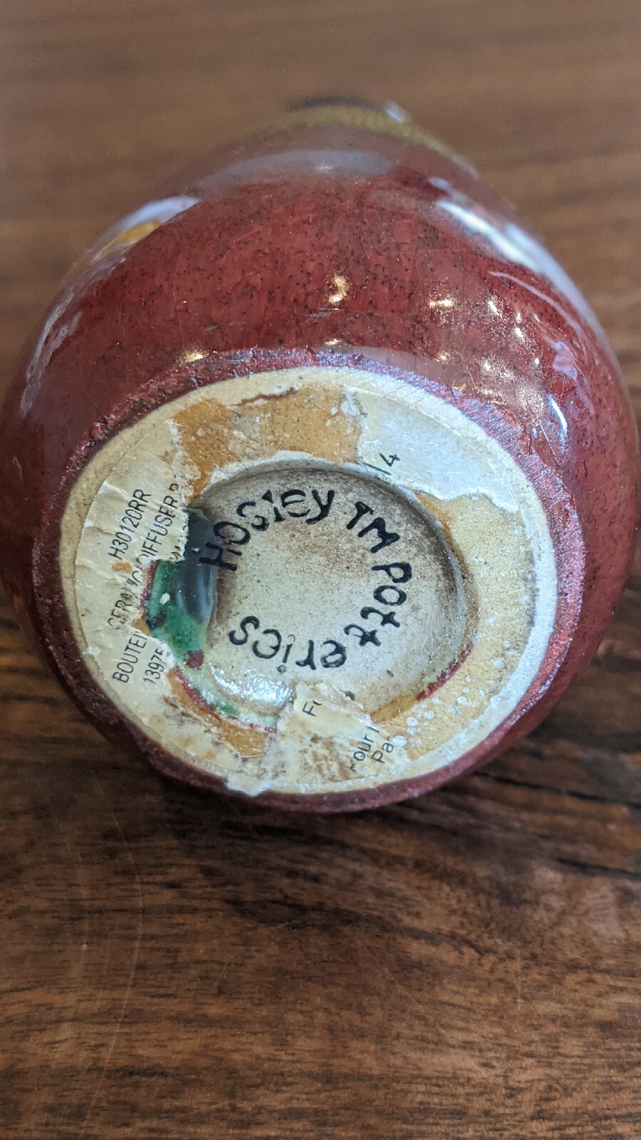 Hosley TM Potteries Vintage Art Ceramic Bud Vase Drip Glaze Red Brown 6 Inch eBay