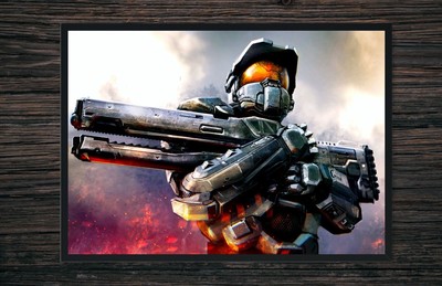 Master Chief Action Poster - Epic Halo Artwork für Gamer