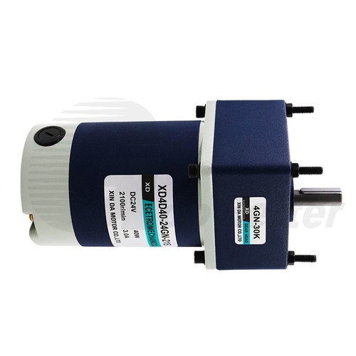 80mm Mini DC 12V 24V Metall Getriebemotor 40W Gleichstrom Motor 10~600RPM 4D40GN - Picture 7 of 8