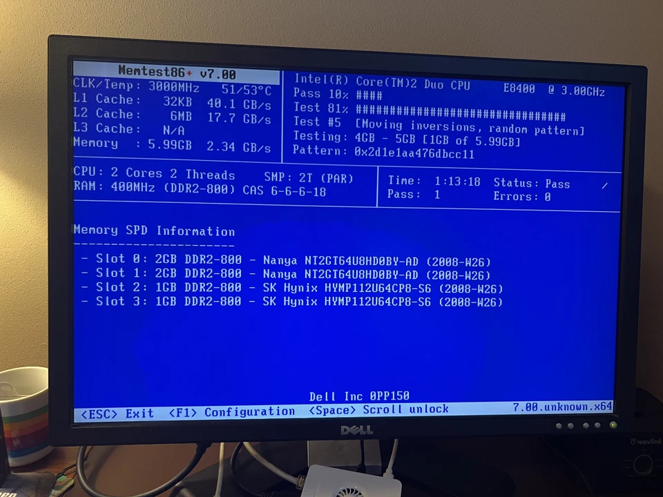 Hynix 2GB (2x1GB) HYMP112U64CP8-S6 PC2-6400 DDR2-800MHz non-ECC Desktop Memory - Image 4 of 4
