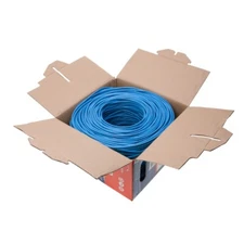 CAT6 Blue Ethernet Cable 988FT 23AWG UTP CCA Network Solid Bulk Wire Open Box