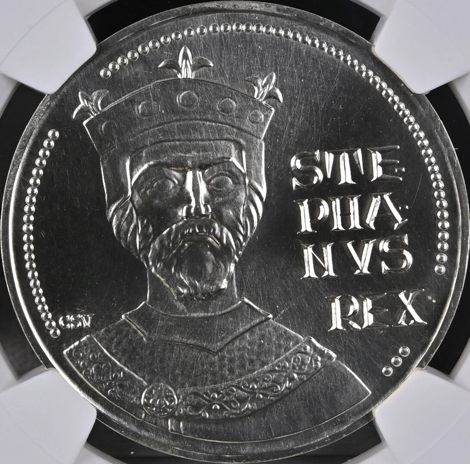 HUNGARY. 1972, 100 Forint, Silver - NGC MS69 - Top Pop 🥇 Saint Stephen, RARE - Image 3 of 4