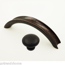 Oil Rubbed Bronze Traditional Solid Kitchen Pulls Drawer Knob Handle 2
