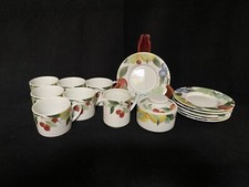 STUDIO NOVA  ORCHARD JEWELS  8 PCS COFFEE SET, CUPS, SAUCERS-CREAMER ,SUGAR BOWL