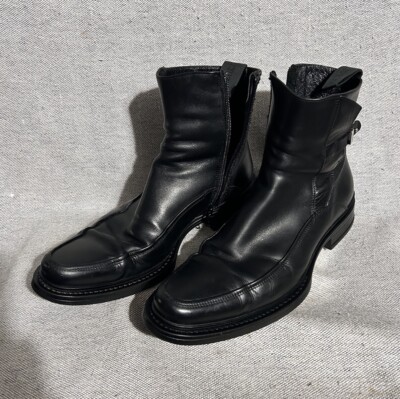 Cesare Paciotti Buckle Zipper-Side Black Calfskin Leather  display picture 3