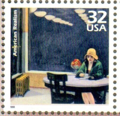 1920's American Realism Art Lady at the Automat 32 Cent US Stamp Scott 3184N