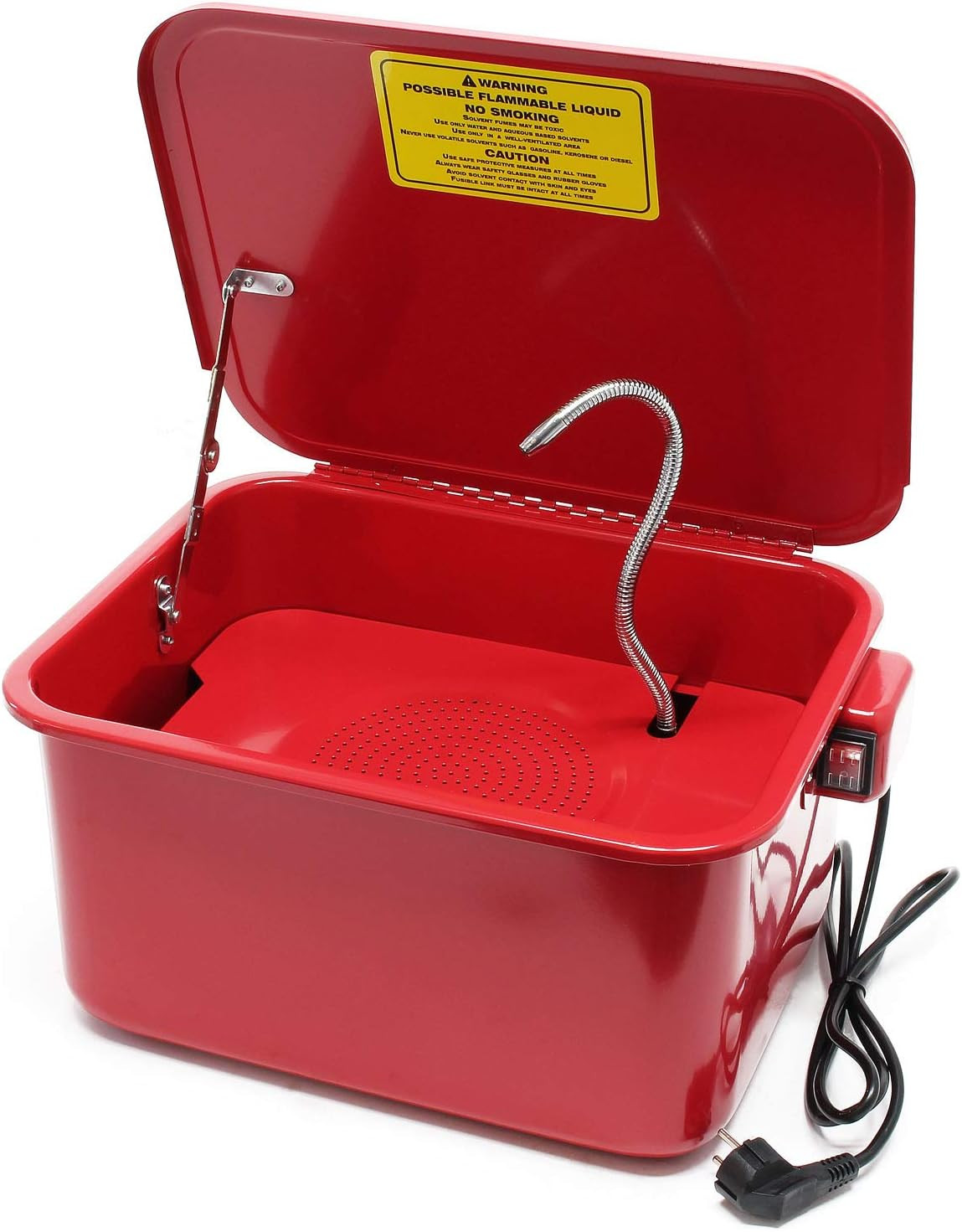 Fontaine de dégraissage 13L pour nettoyage de pièces mécaniques avec bac de lavage à pompe