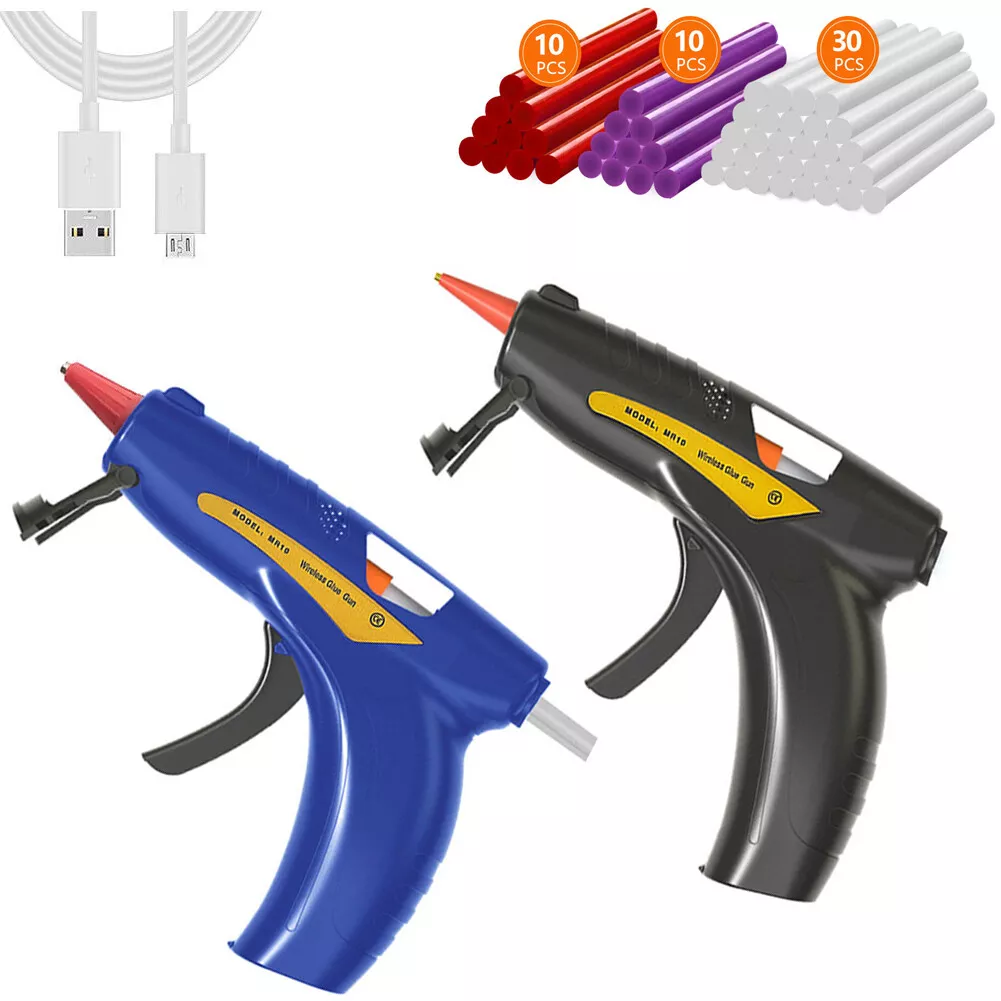 Hot Glue Gun Cordless Rechargeable Wireless Glue Gun With 10Pcs