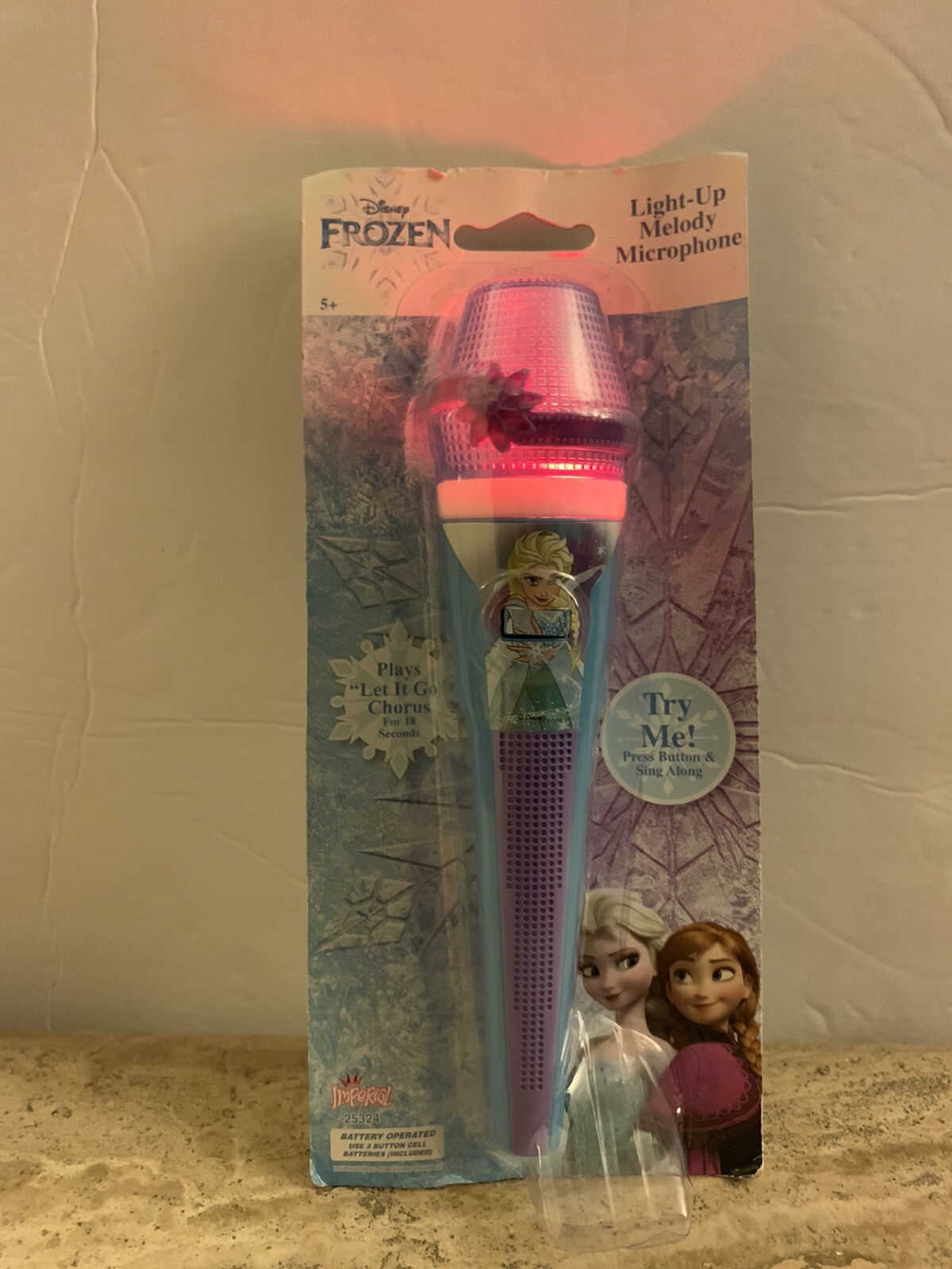DISNEY FROZEN ELSA LIGHT UP MELODY MICROPHONE PLAYS LET IT GO CHORUS