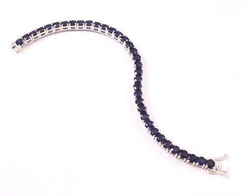 Bracelet Bolo En Argent Sterling & Or Jaune Avec 20 Opales Noires Lab-Created - 7 Carats - Fait Main