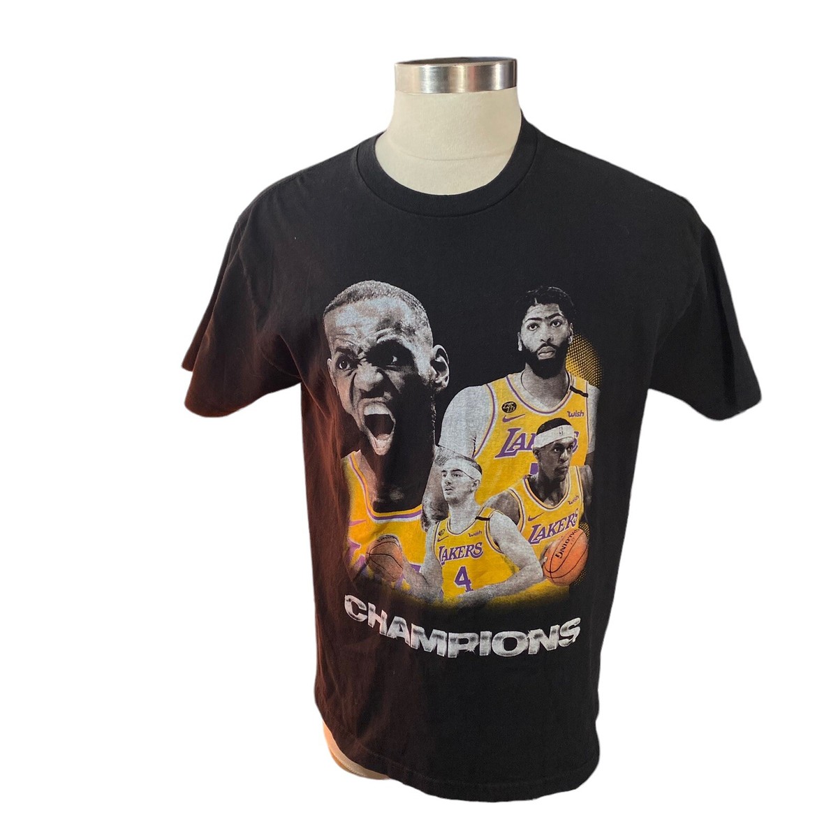 LA Lakers Championship Black Short Sleeve Graphic T-Shirt Sz M