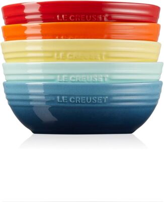 Le Creuset Oval Serving Bowl 17cm (5 pieces) Rainbow] | eBay
