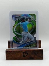 2021 Panini Spectra Starling Marte Neon Green Die Cut Prizm 23/25 Miami Marlins