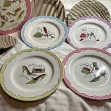 ROSANNA HOLIDAY 4 Tapas/SALAD PLATES SET NEW IN BOX 8’in