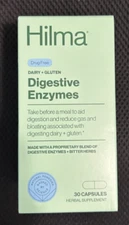 Hilma Dairy + Gluten Digestive Aid Enzymes Drug Free 30 Ct Capsules 3/2027