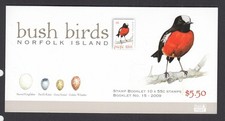 2009 Norfolk Island $5.50 Bush Birds Booklet MUH