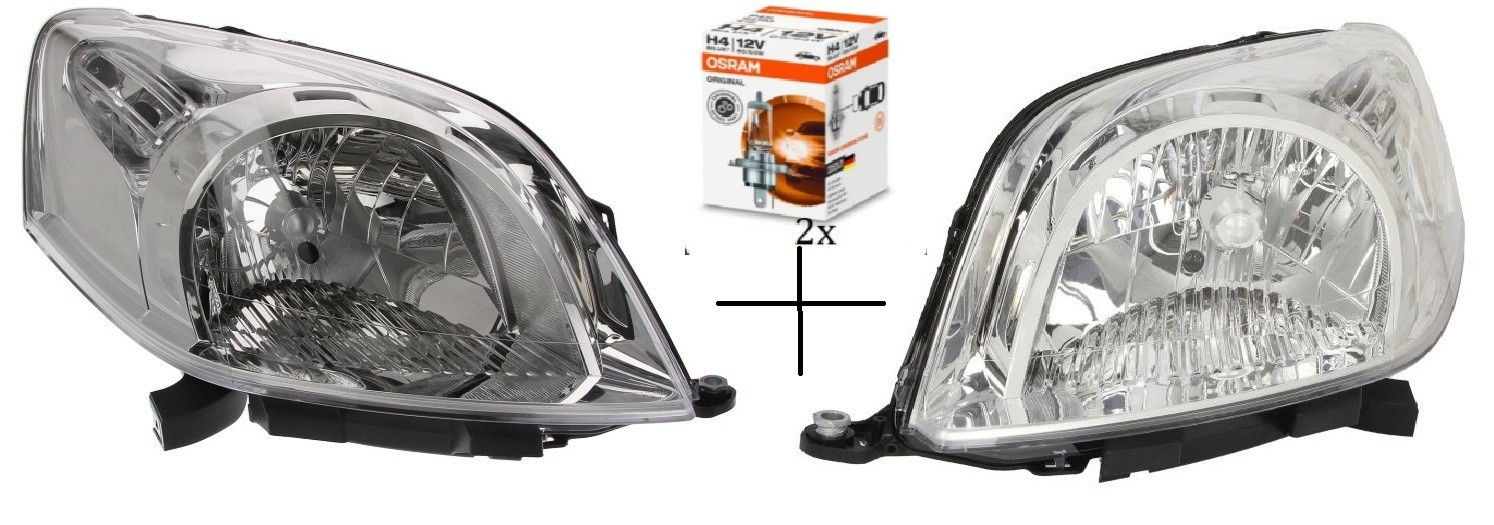 Phare électrique avant gauche et droit pour Fiat Qubo de 11.2007 avec moteur de réglage inclus