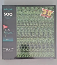 1994 Springbok By Hallmark Go For The Green 500 Piece 3-D Golf Jigsaw Puzzle NEW
