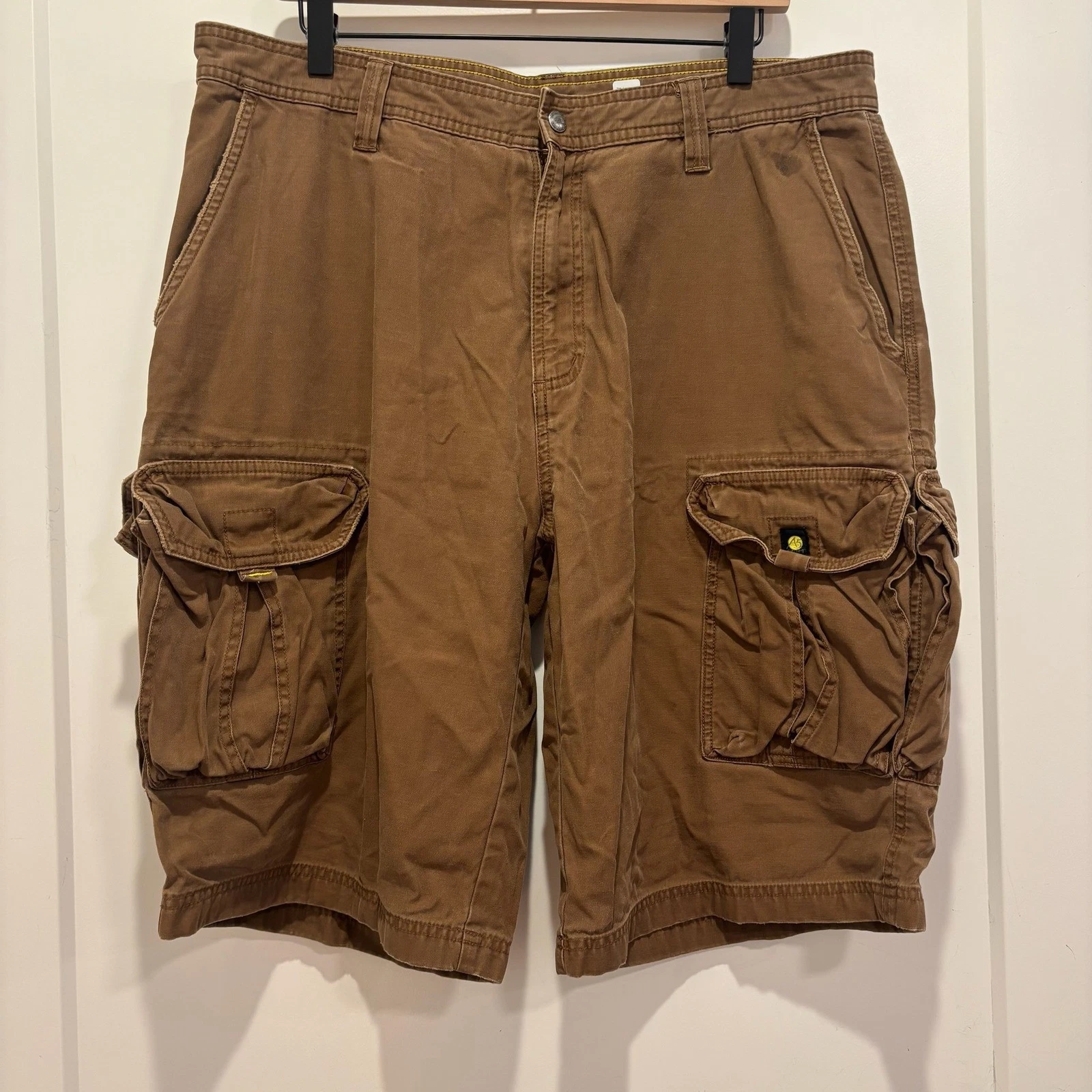 The North Face A5 Series Mens Brown Cotton Canvas Cargo Shorts Size 38 Hiking