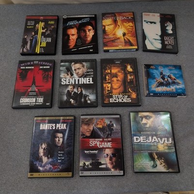 Action Thriller DVD Lot 11 Movies Italian Job Crimson Tide Dantes Peak Deja Vu