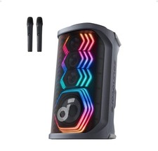 Soundcore Rave 3S AI Party Speaker with 2 Wireless Microphones, 200W Sound, AI V