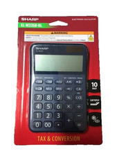 New Sharp Electronic Calculator EL-M335B-BL - Tax Conversion -10 Digit - Blue