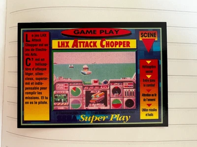 PANINI GAME PLAY / SEGA SUPER PLAY # 109 " LHX ATTACK CHOPPER " - Photo 1/4