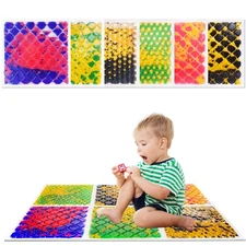 Kids Gross Motor Development Tiles: 12"x12" Colorful Sensory Play Mats with A...