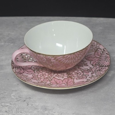 RARE dorothy thorpe Chrysanthemum Teacup & Saucer Replacement Pink