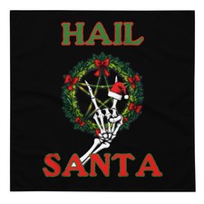 "Hail Santa" Bandana Ugly Christmas Xmas Satan Demonic Holiday Metal