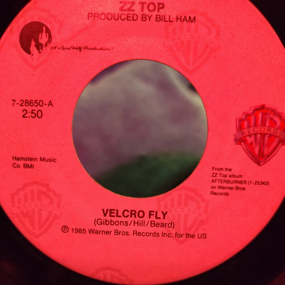 ZZ TOP Vel cro Fly/Woke Up With Wood 45 7" POP CLASSIC ROCK Record Vinyl Records - Image 4 of 4