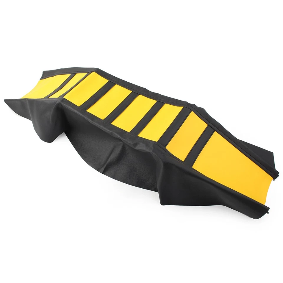 Pinza de motor amarilla cubierta de asiento suave revestimiento de costilla goma para Dirt Pit Bike universal Foto 4 de 4