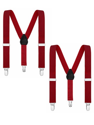 Buyless Fashion Adjustable 2 Pack Suspenders for Kids Elastic 1" - Y Back Design - Picture 162 of 210