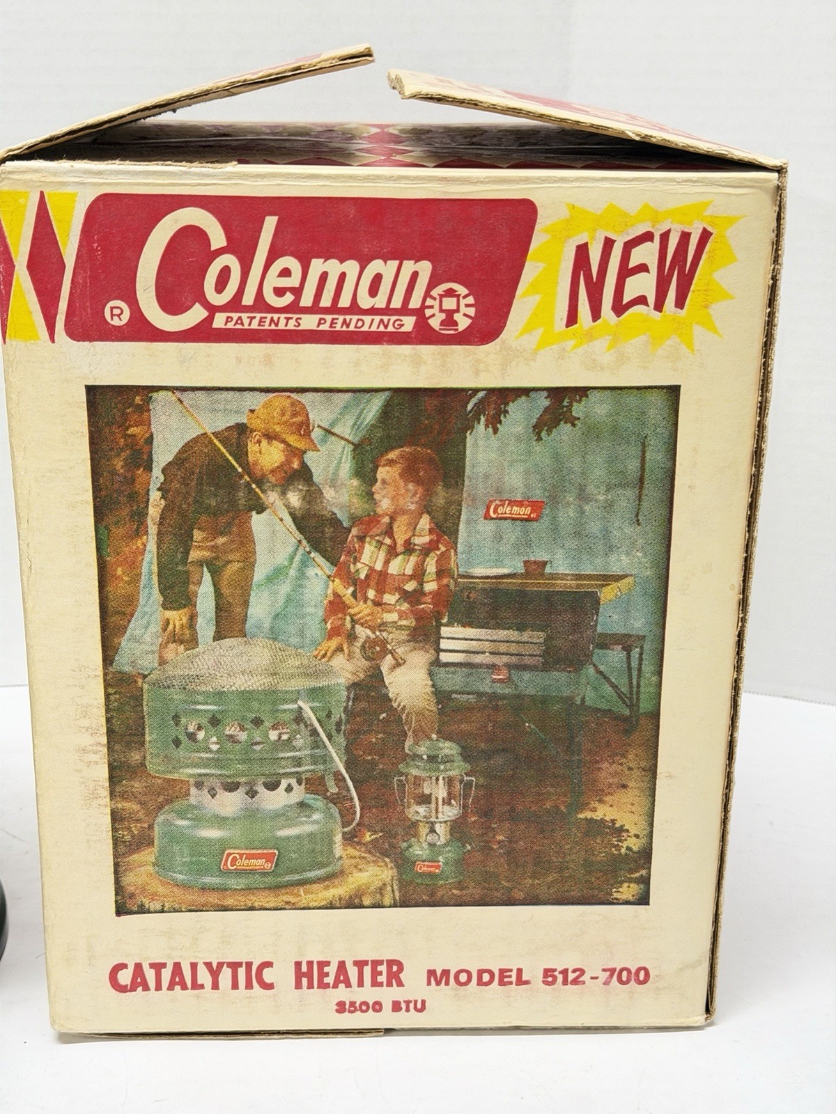 MINT 4-1966 Coleman Catalytic Heater 512-700 3500 BTU Original Box Black Grill